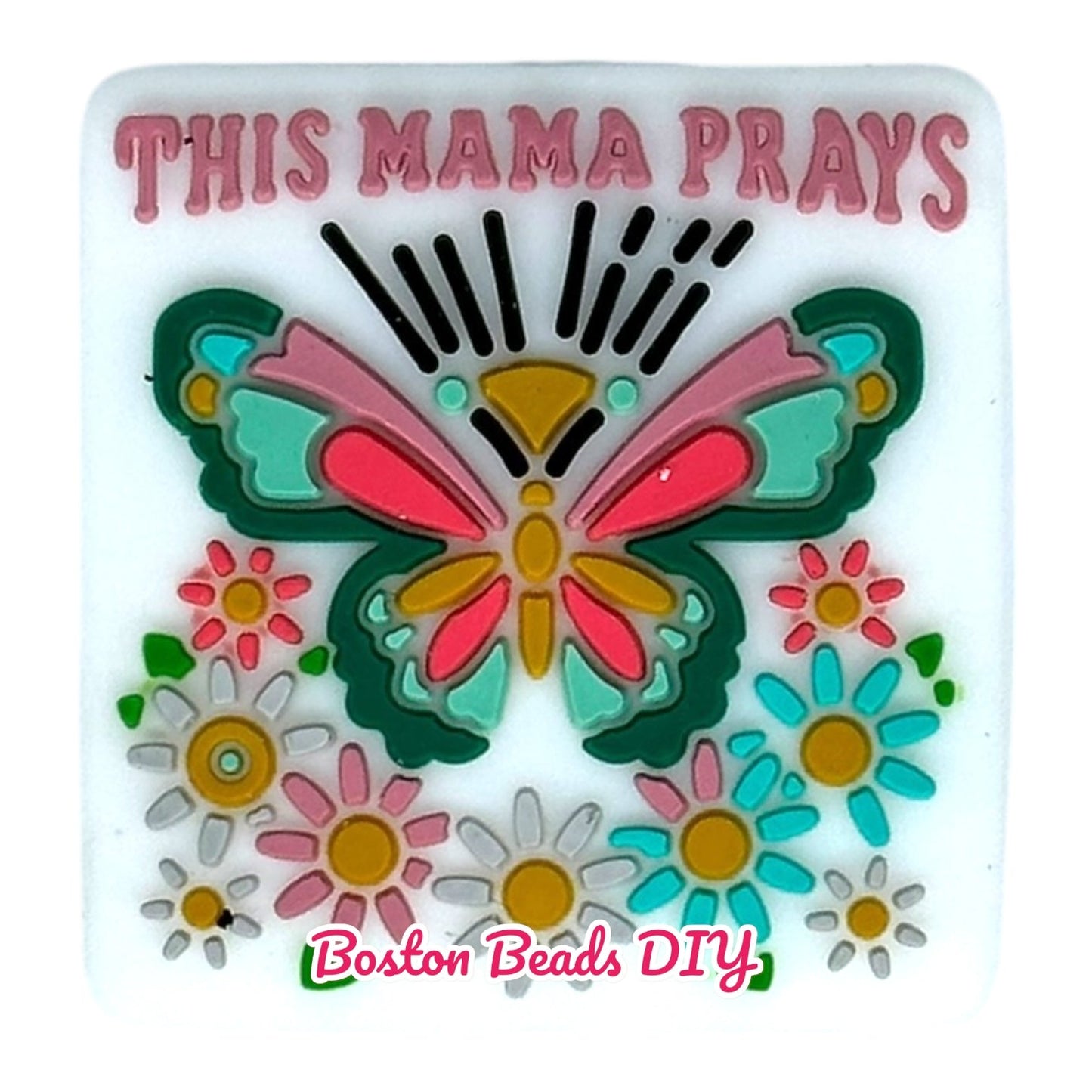 Family This Mama Prays Focal Beads (Sold per set of 5)