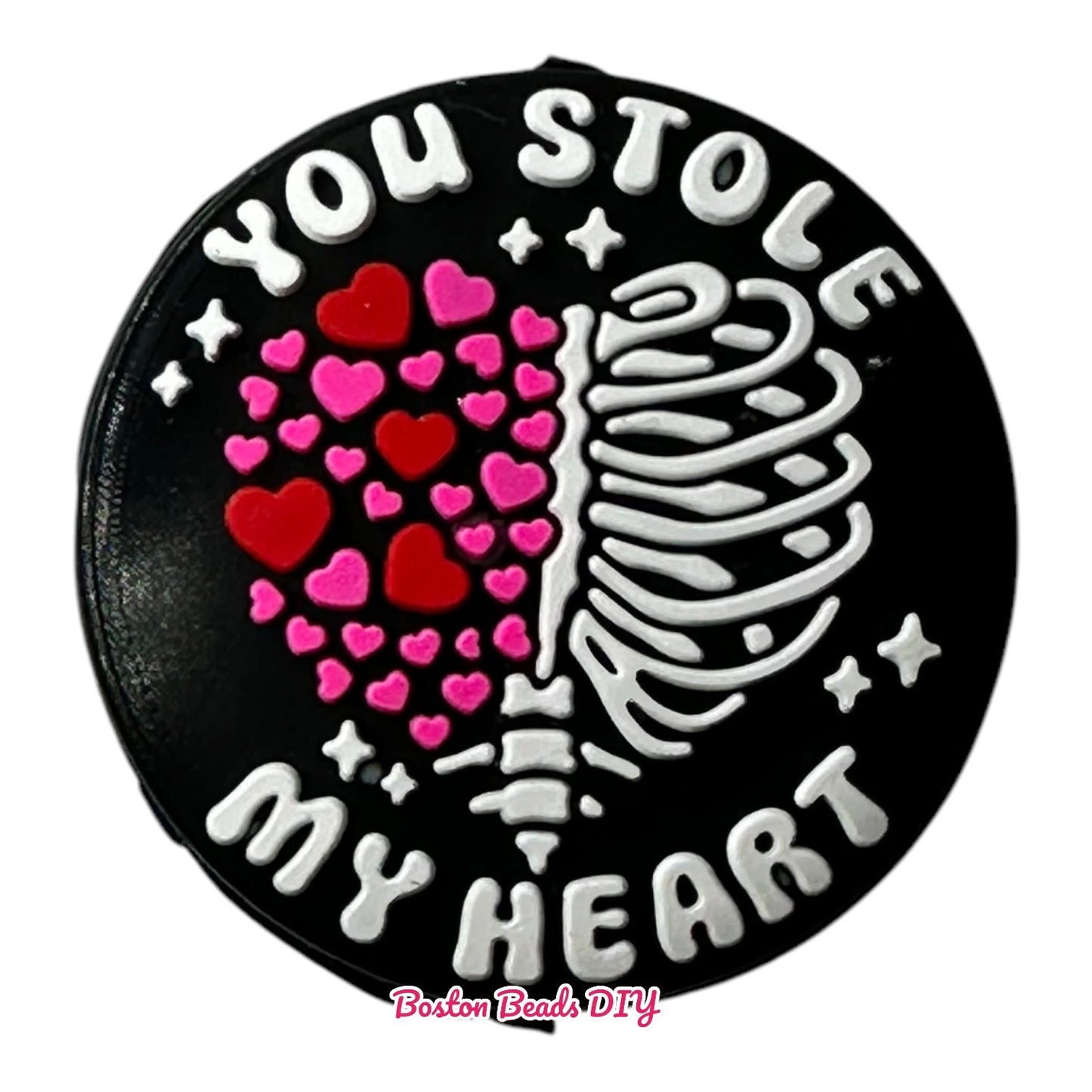 You Stole My Heart  Focal Beads (Sold per set of 5)