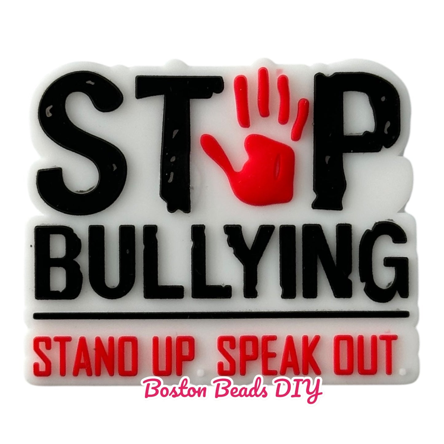 Awareness Stop Bullying Stand Up Speak Out Focal (Sold per set of 5) Beads