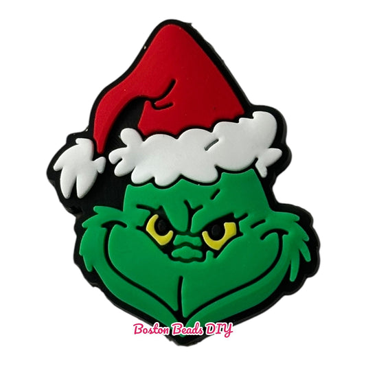 Christmas Grinch Santa Hat Focal Beads (Sold per set of 5)