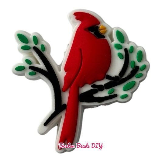 Cardinal Bird Focal Beads (Sold per set of 5)