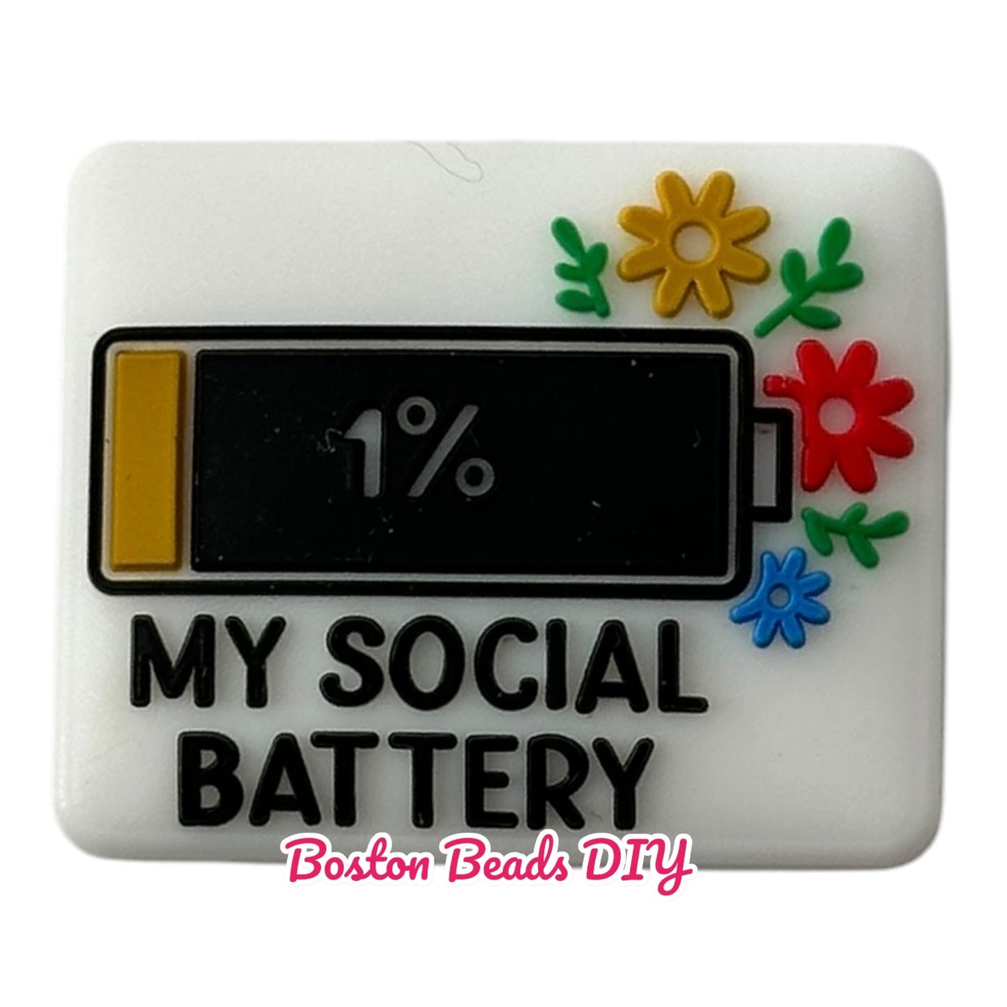 My Social Battery Focal Beads (Sold per set of 5)