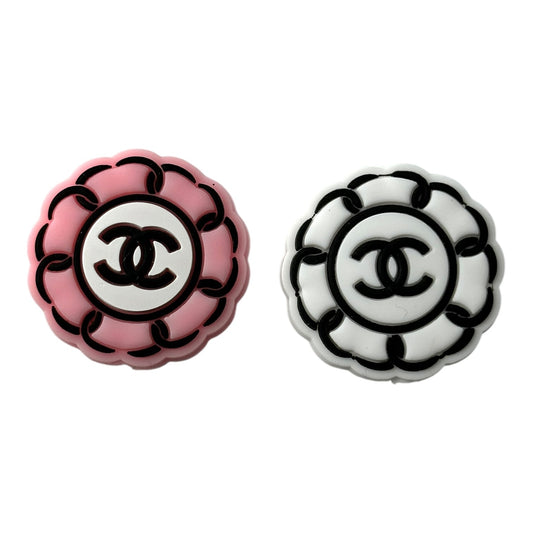 CC Flower Round Focal Beads (Sold per set of 5)