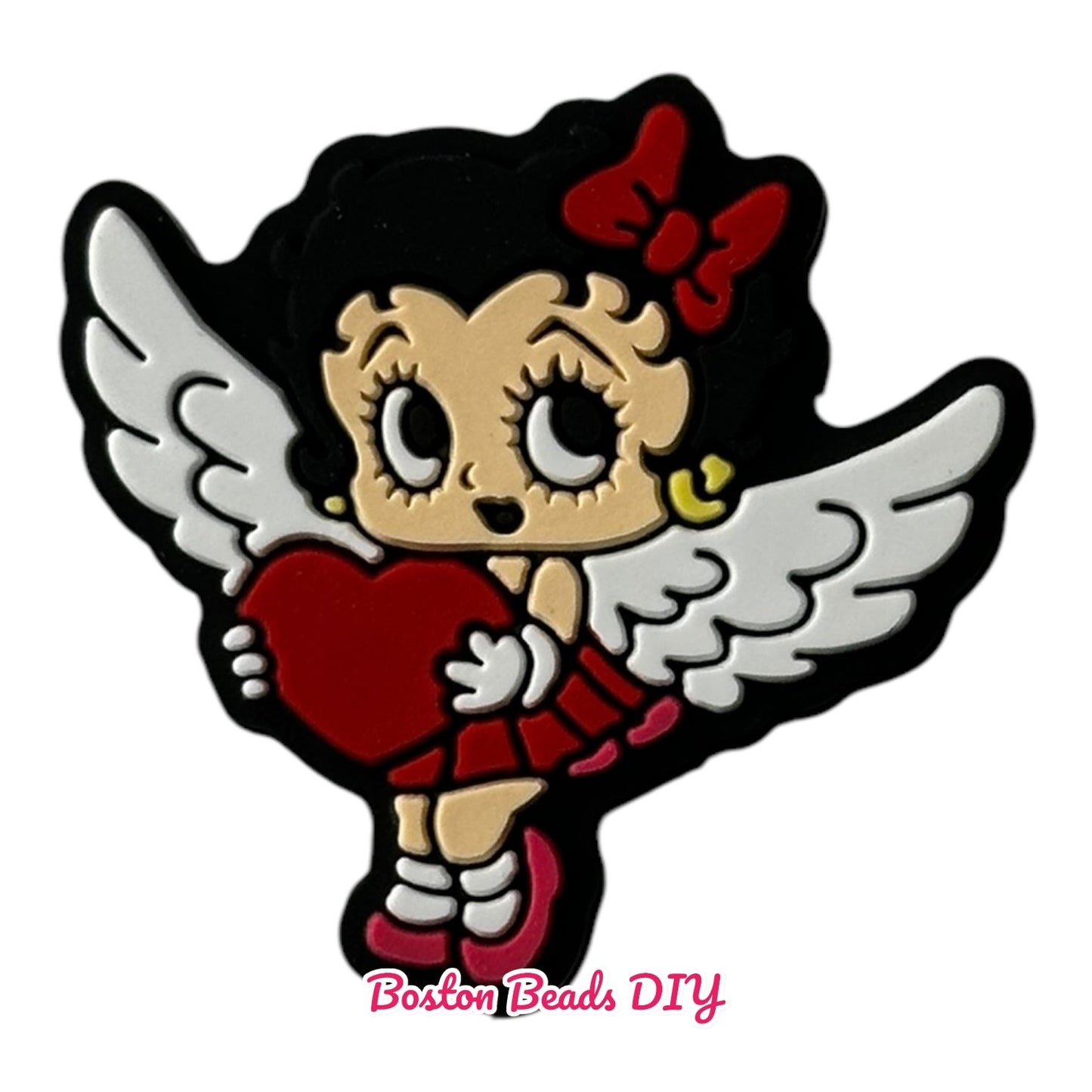 Betty Heart Wings Focal Beads (Sold per set of 5)