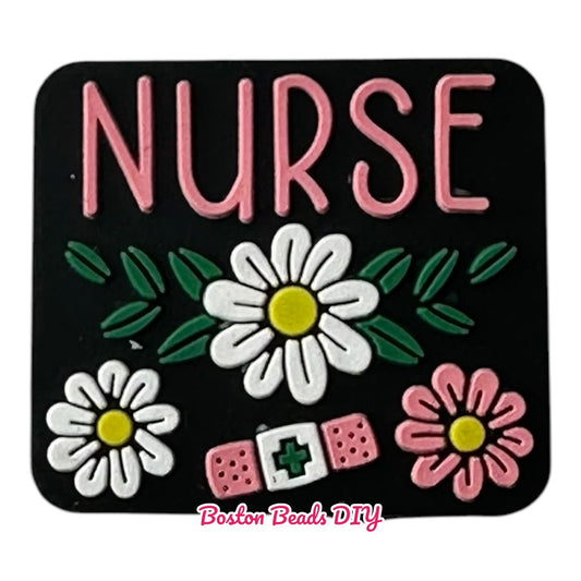 Health Nurse e Bandaid and flowers  Focal Beads (Sold per set of 5)