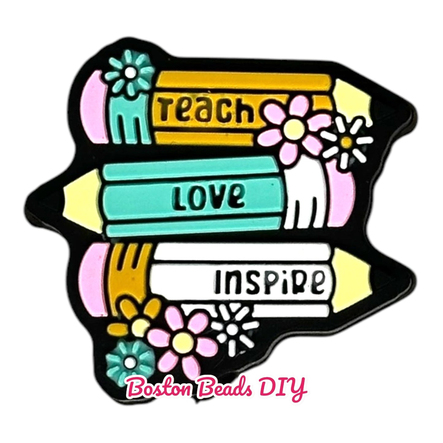 Teach Love Inspire b Focal Beads (Sold per set of 5)