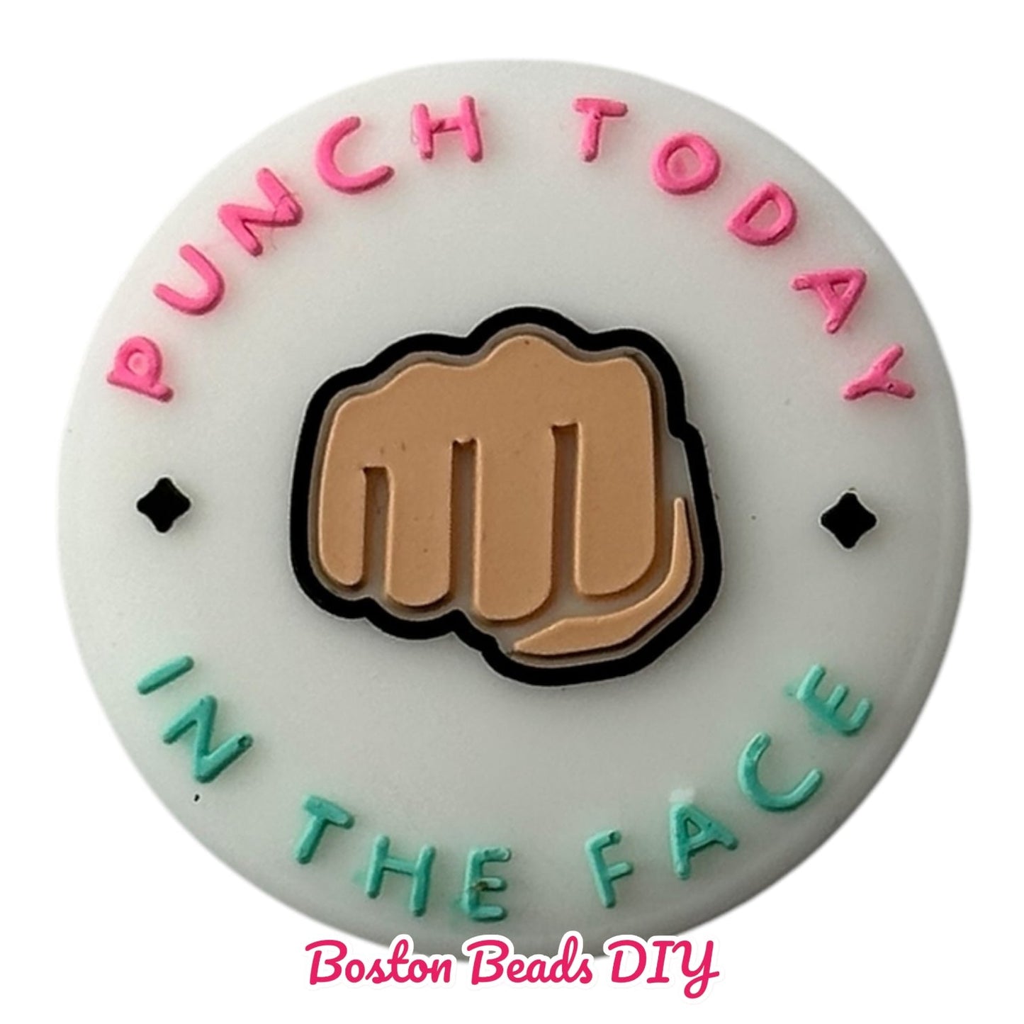 Punch Today in the face Focal Beads (Sold per set of 5)