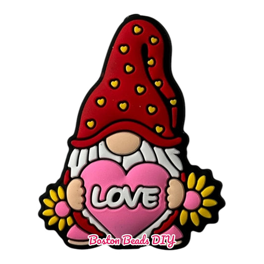 Gnome Love Heart Focal Beads (Sold per set of 5)