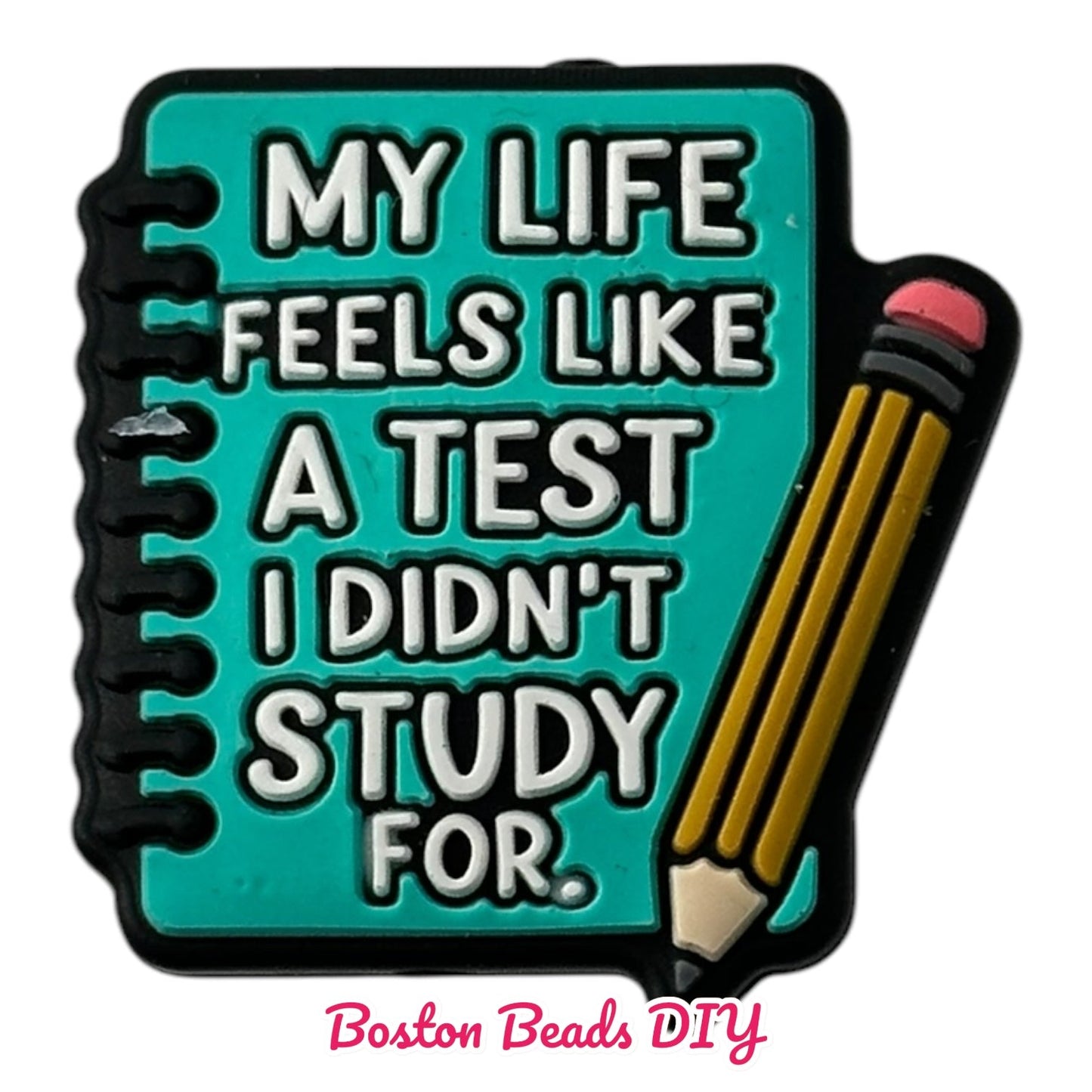 My life feels like a test I didn't study for Focal Beads (Sold per set of 5)