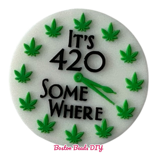 It's 420 Somewhere Focal Beads (Sold per set of 5)