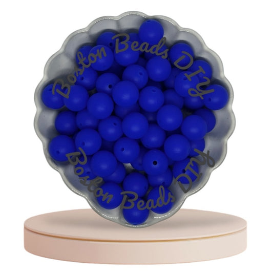 Royal Blue/Round Silicone Beads 12mm|15mm/Vibrant/Durable/ Beads for Crafts/Pen Making/Wristlet/Keychains