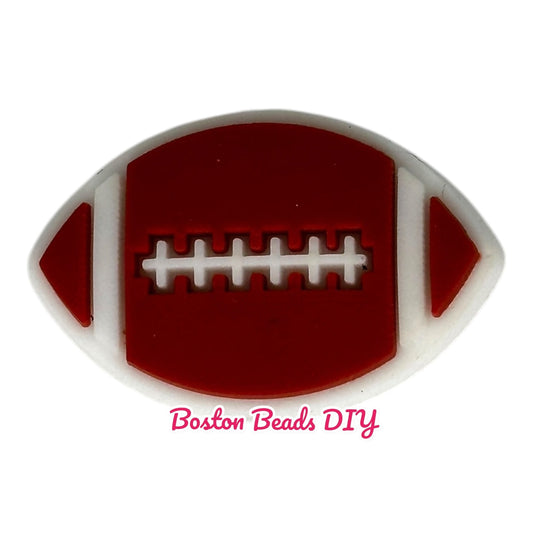 Football Ball Focal Beads (Sold per set of 5)