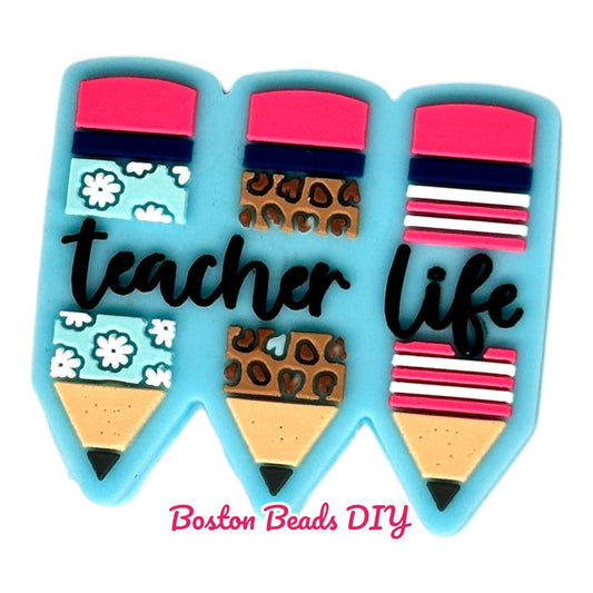 Teacher Life b Focal Beads (Sold per set of 5)