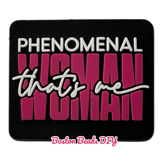 Phenomenal Woman That's Me Focal Beads (Sold per set of 5)