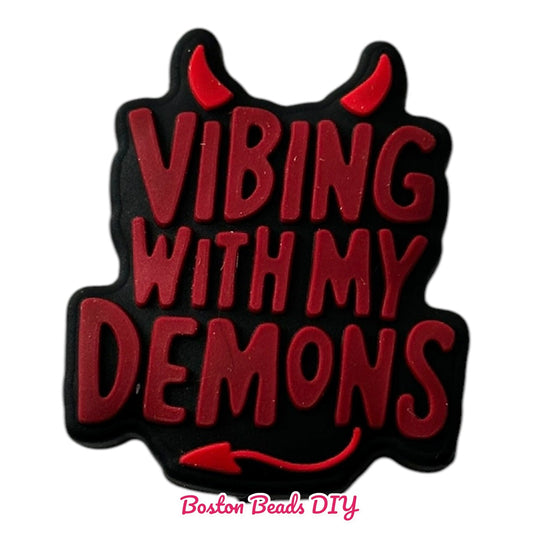 Vibing with my demons Focal Beads (Sold per set of 5)