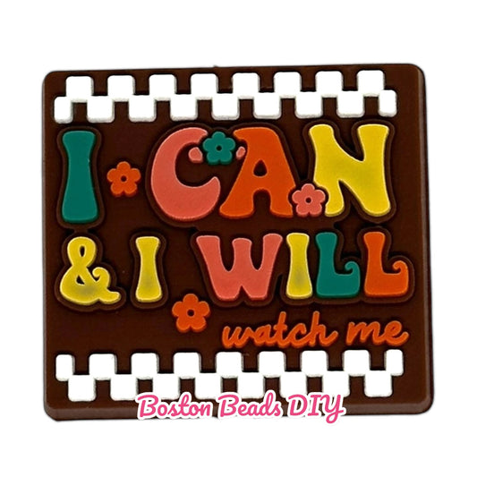 I can and I will Focal Beads (Sold per set of 5)