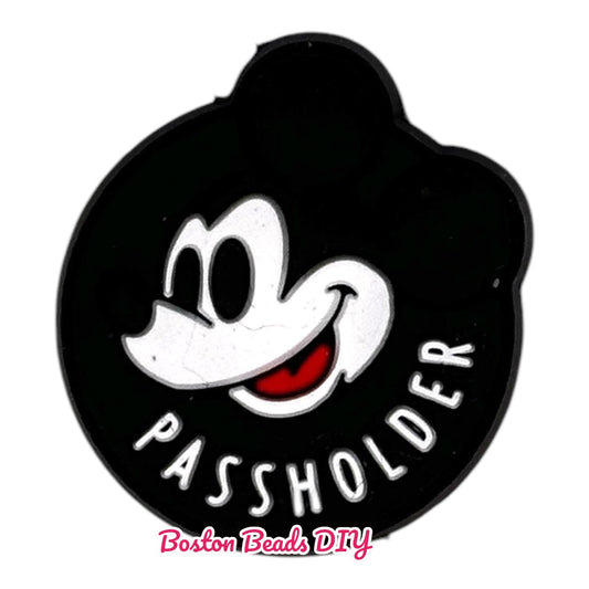 Mickey Mouse Passholder 2 Focal Beads (Sold per set of 5)