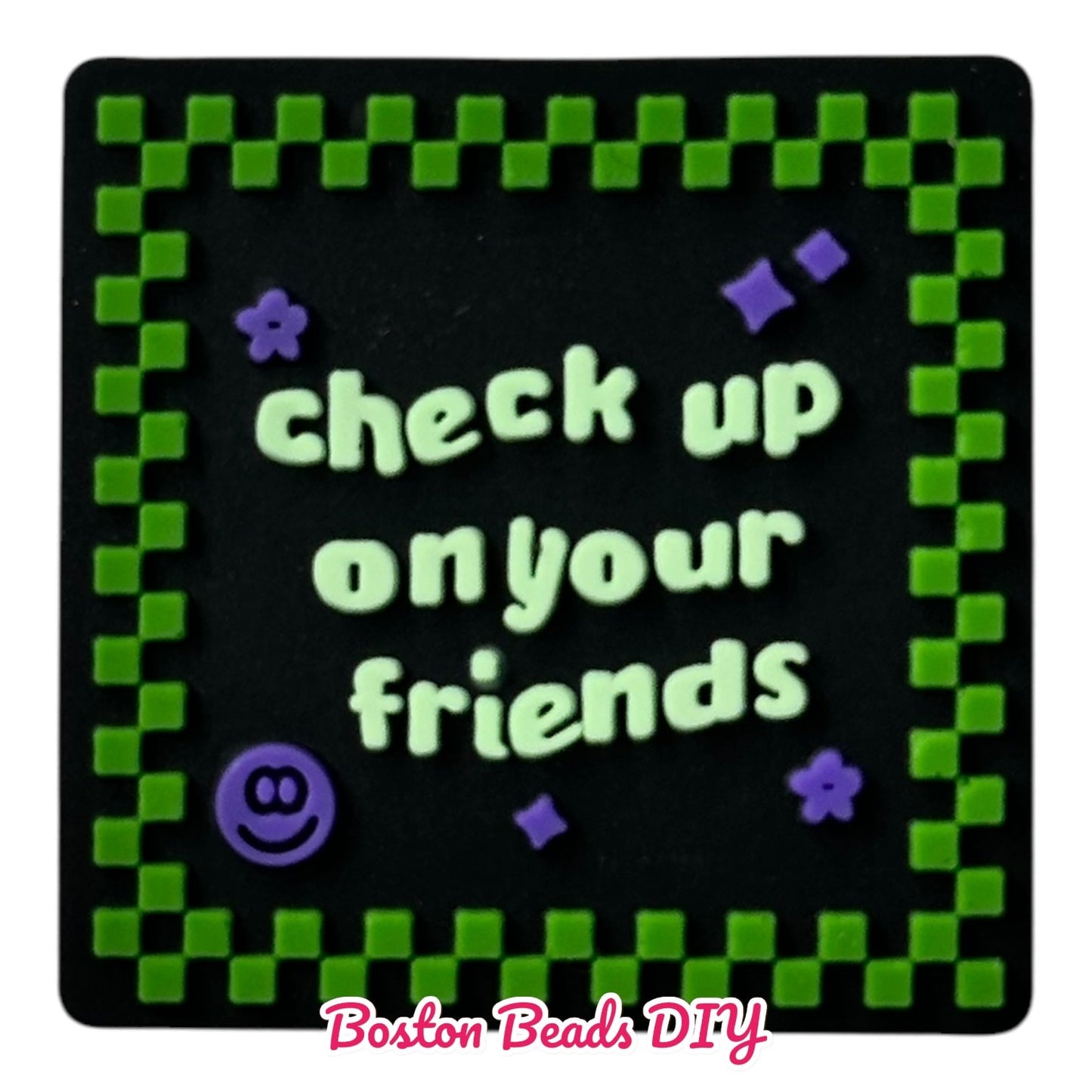 Check up on your friends Focal Beads (Sold per set of 5)