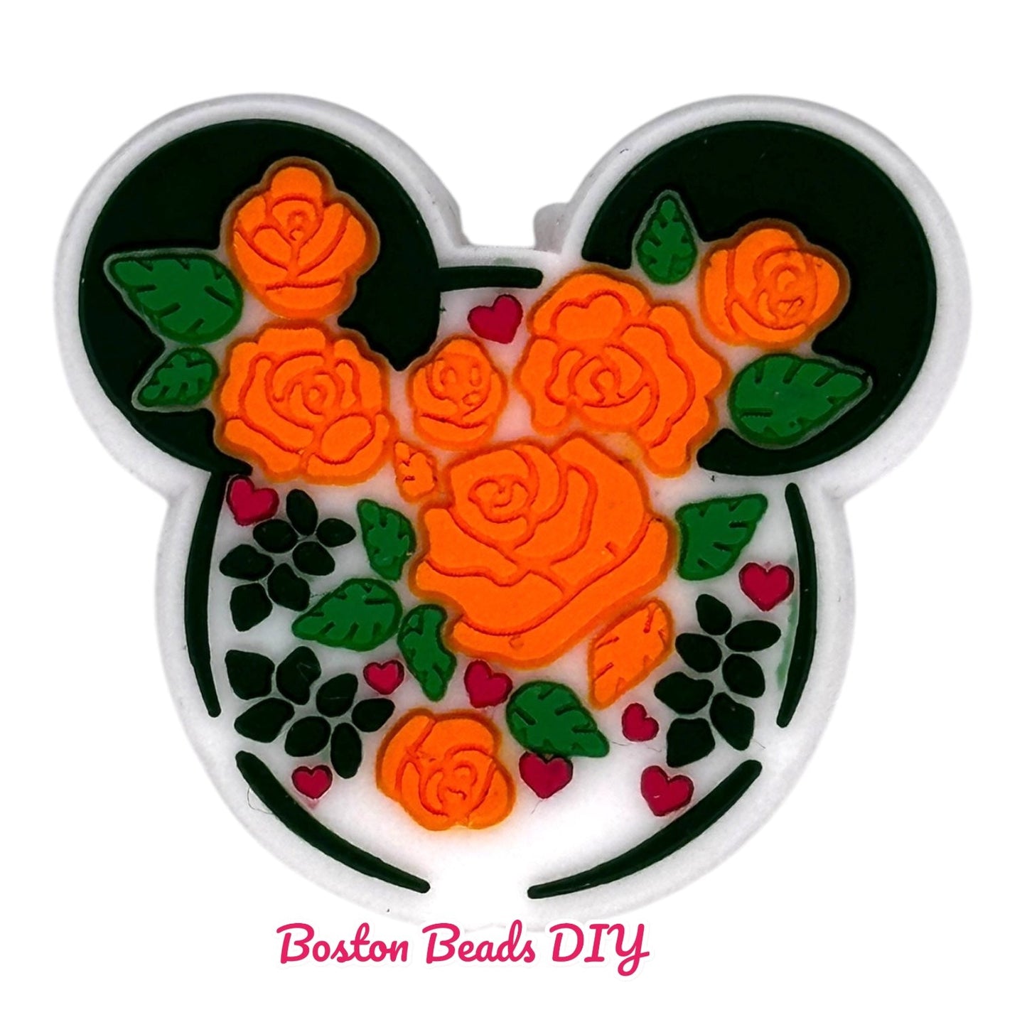 Mickey Floral Focal Beads (Sold per set of 5)