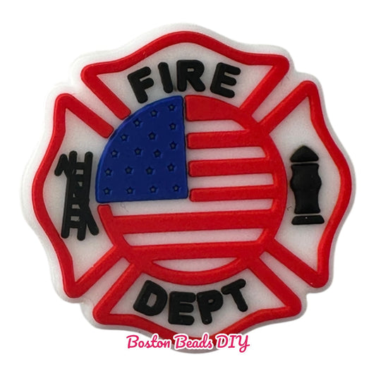 Fire Department Focal Beads (Sold per set of 5)