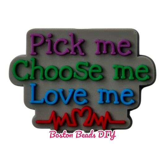 Pick me choose me love me Focal Beads (Sold per set of 5)