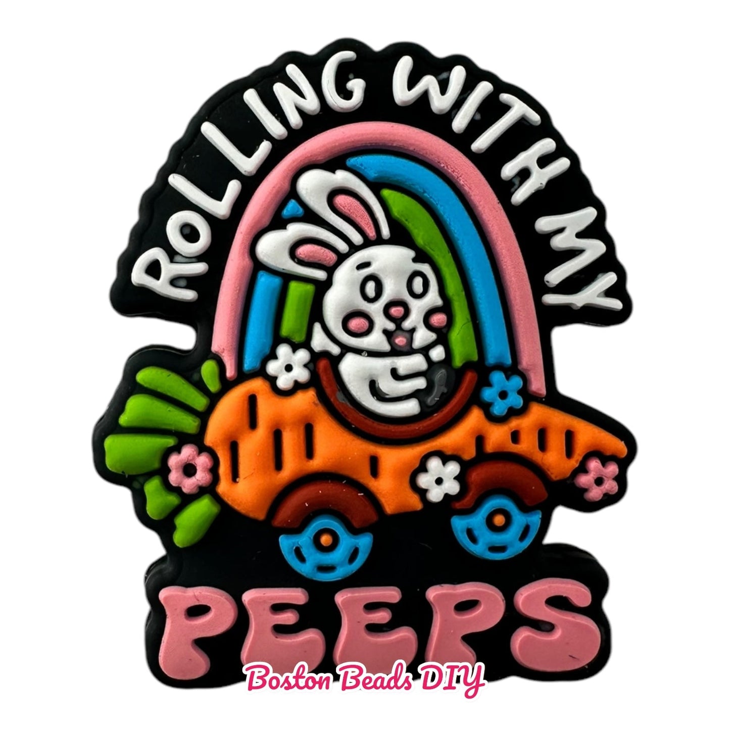 Easter Rollin with my peeps Focal Beads (Sold per set of 5)