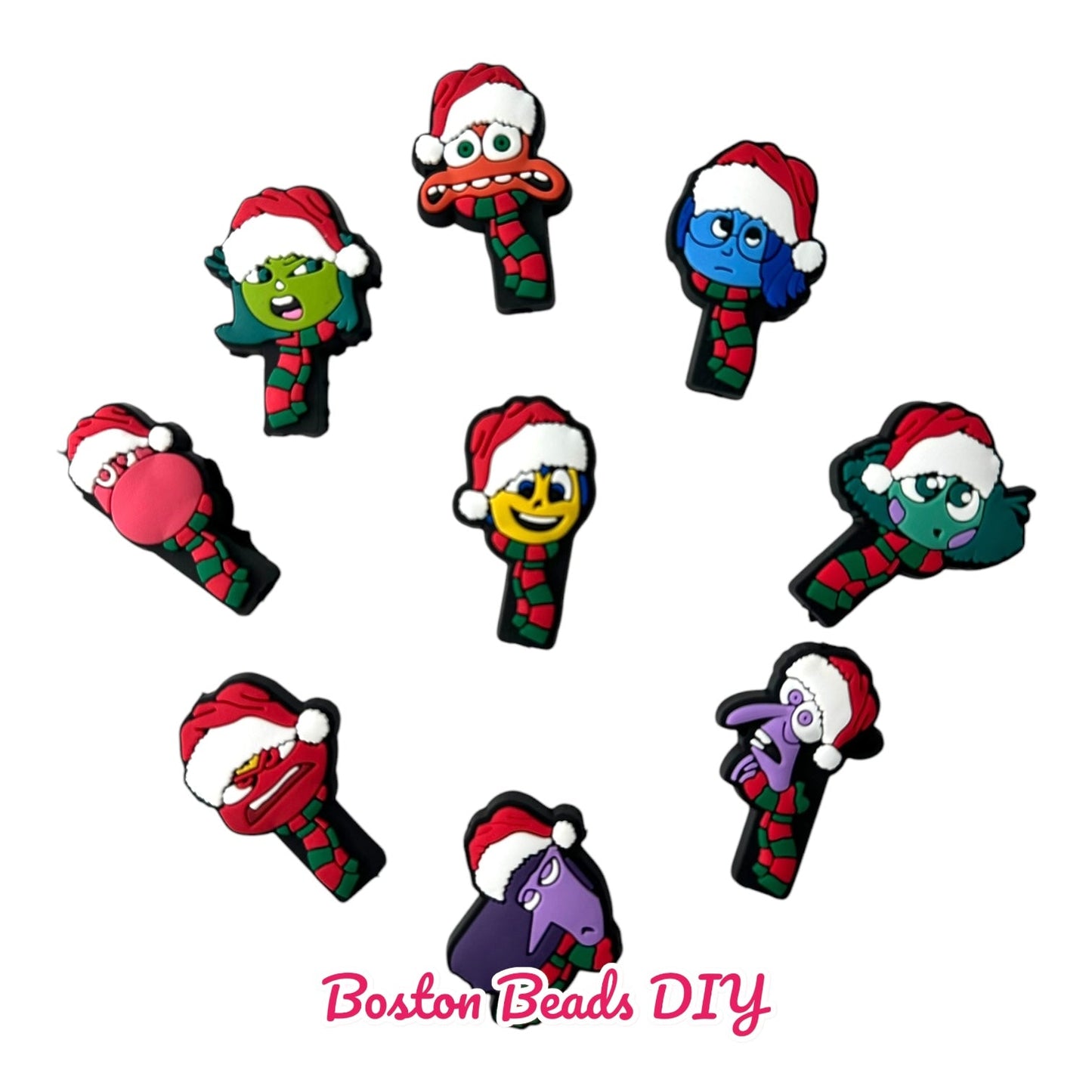 Christmas Inside Out Focal Beads (Sold per set of 5)