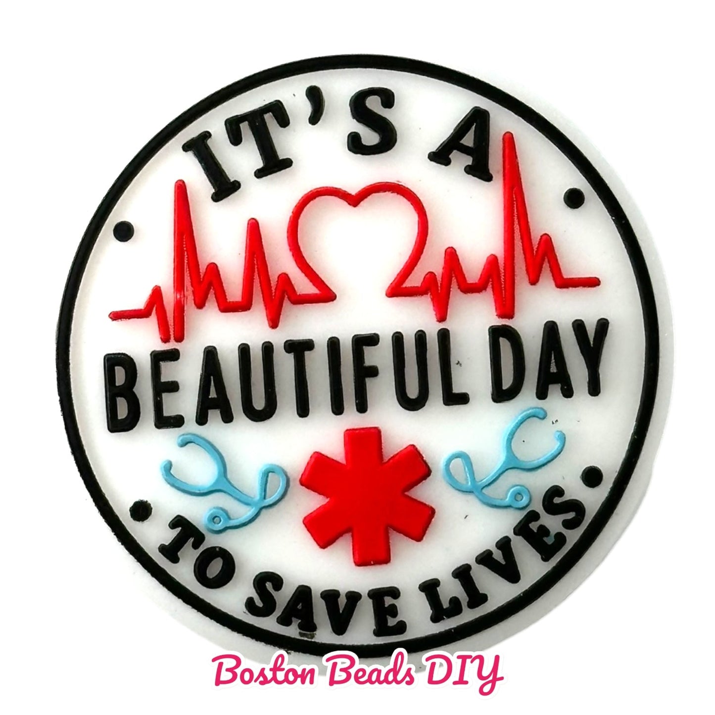 Health It's a Beautiful Day to Save Lives Focal Beads (Sold per set of 5)