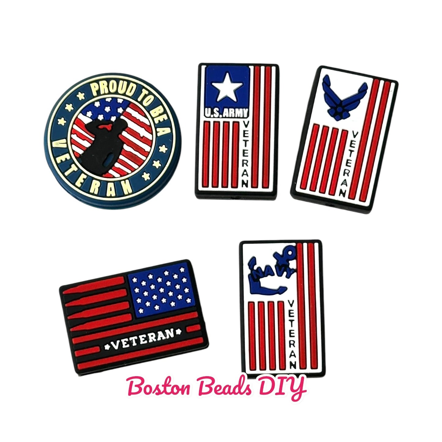 Veteran Mix Focal Beads (Sold per set of 5)