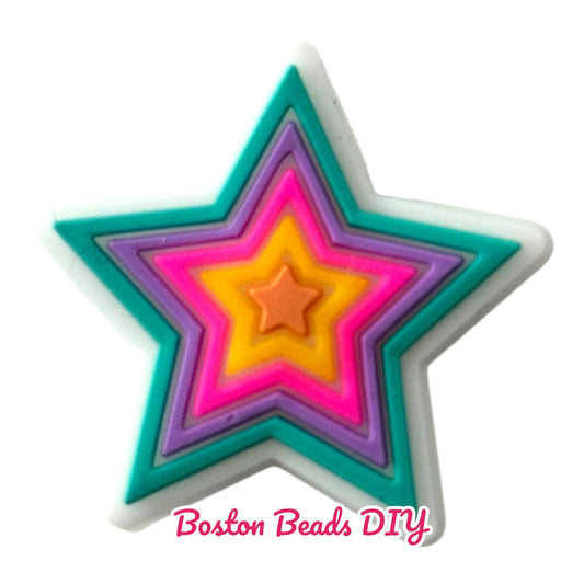 Star Multicolor Focal Beads (Sold per set of 5)