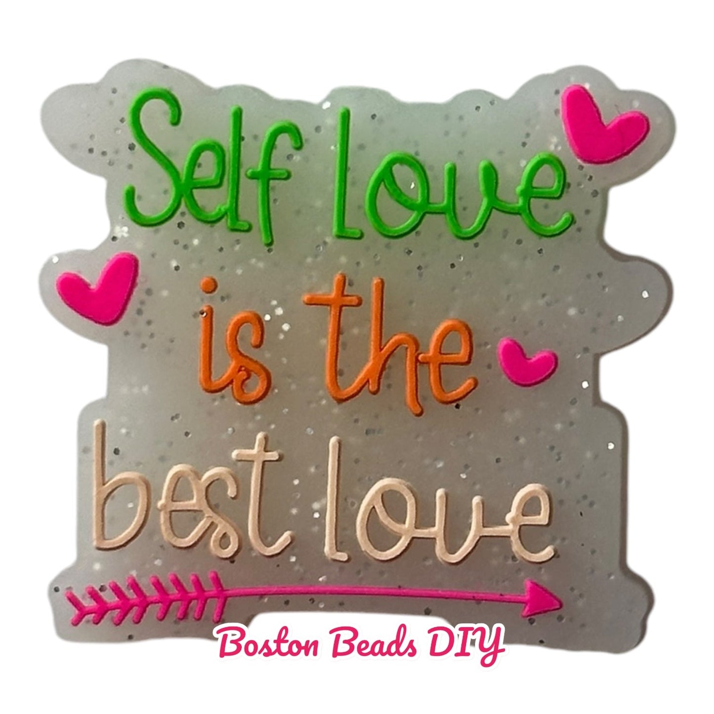 Self love is the best love Focal Beads (Sold per set of 5)