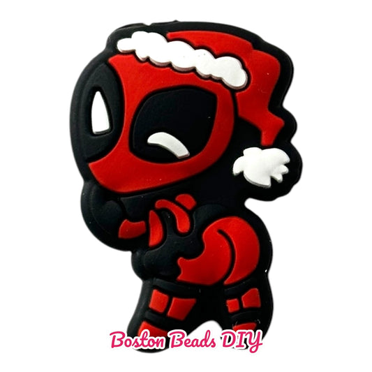 Christmas Deadpool Hat Focal Beads (Sold per set of 5)