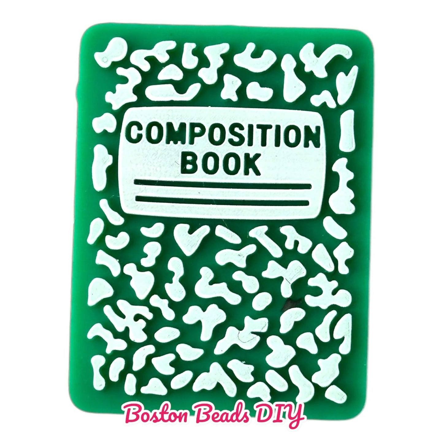 School Composition Book Focal Beads (Sold per set of 5)