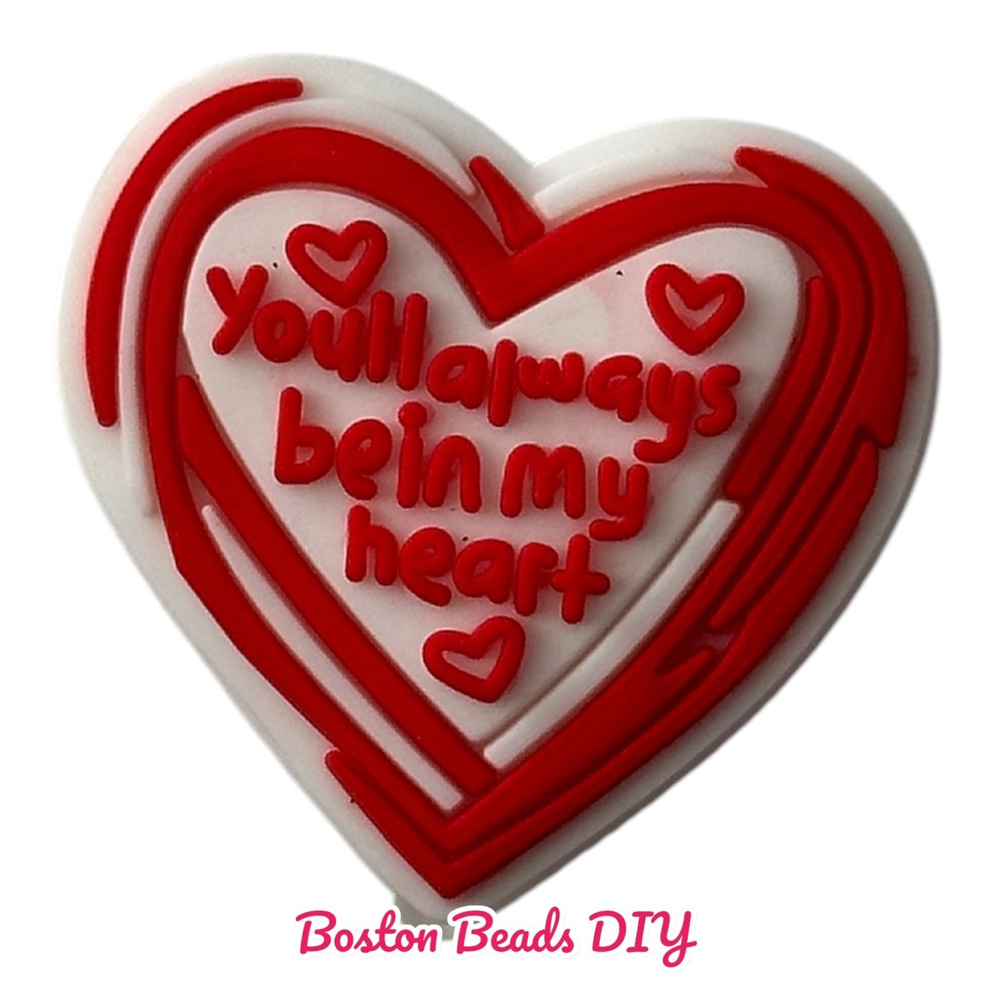 You'll always be in my heart Focal Beads (Sold per set of 5)