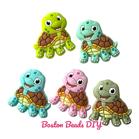 Turtle Mix Focal Beads (Sold per set of 5)