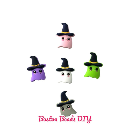 Halloween Ghost Wizard Mix Color Focal Beads (Sold per set of 5)