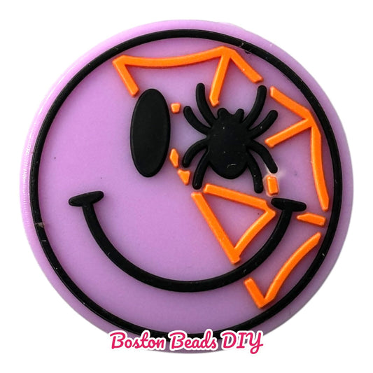 Halloween Smiley Spider Face Focal Beads (Sold per set of 5)