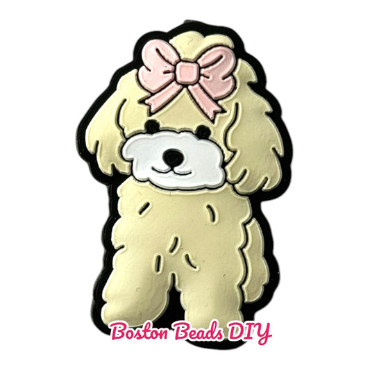 Dog Poodle Focal Beads (Sold per set of 5)