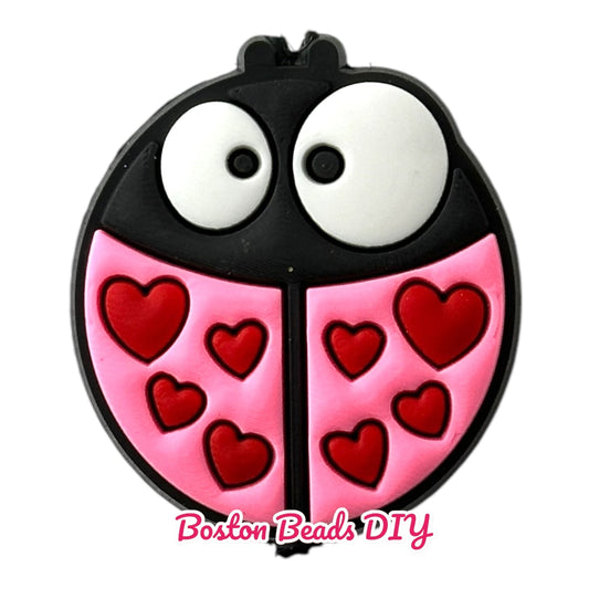 Love Bug Pink Focal Beads (Sold per set of 5)