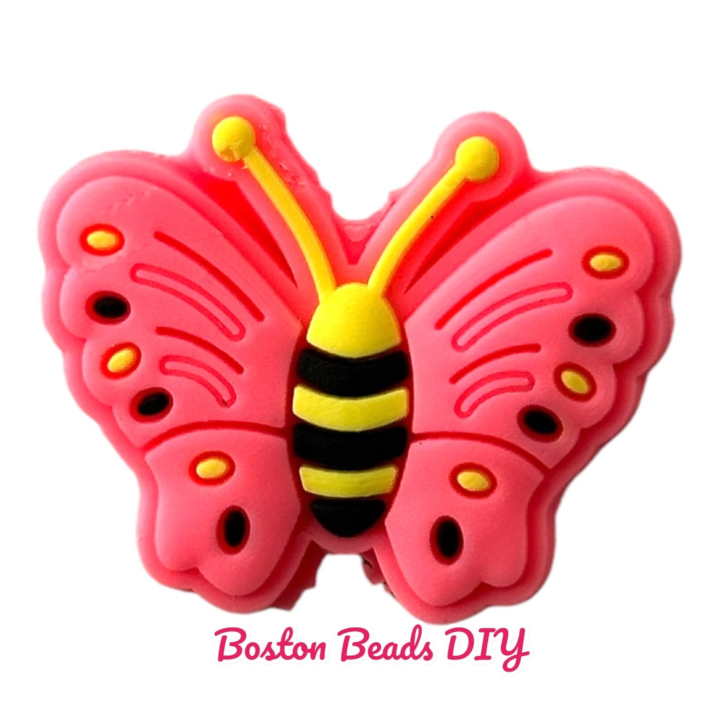 Butterfly Pink Focal Beads (Sold per set of 5)