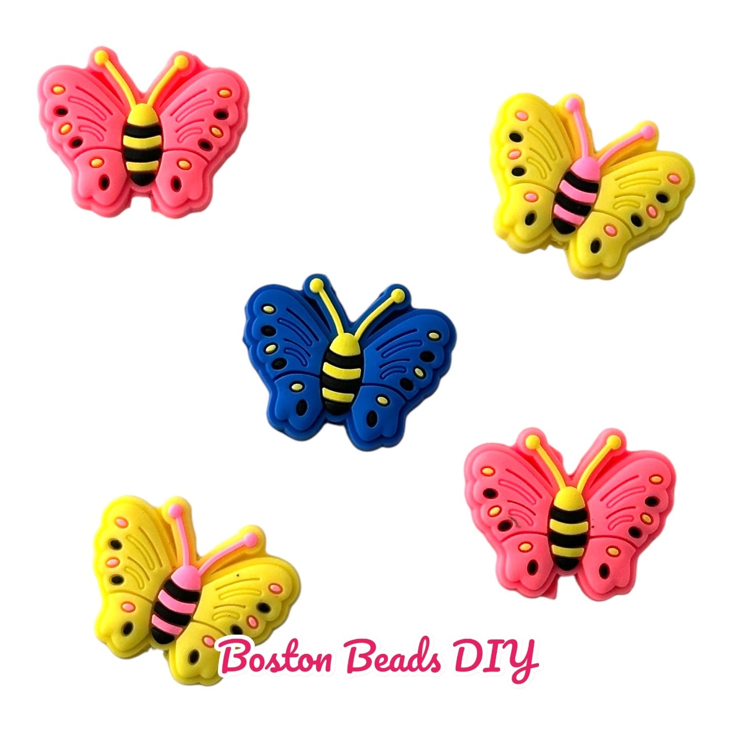 Butterfly Mix Focal Beads (Sold per set of 5)