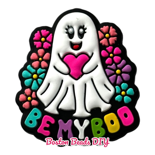 Valentines Ghost Be My Boo Focal Beads (Sold per set of 5)