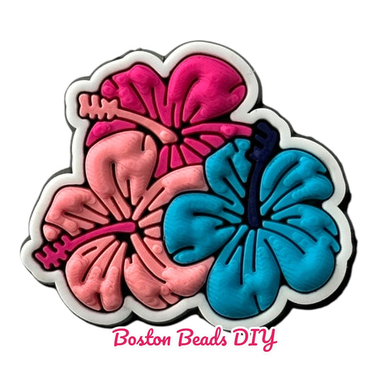 Flower Hibiscus Focal Beads (Sold per set of 5)