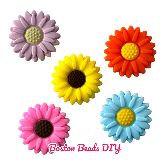 Flowers Mix a Focal Beads (Sold per set of 5)